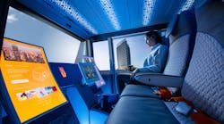 FIG. 1. Autonomous vehicles offer abundant opportunities for integrating interior LEDbased solid-state lighting (SSL) to enhance the passenger experience with customizable color, brightness, and intensity to suit their preferences, mood, and wellbeing. (Photo credit: Image rendering courtesy of Rinspeed via Osram Opto Semiconductors.)