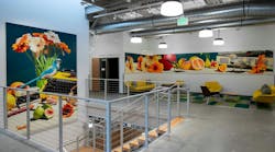 Luminis Hollowcore LED high-bay pendant in library operations center
