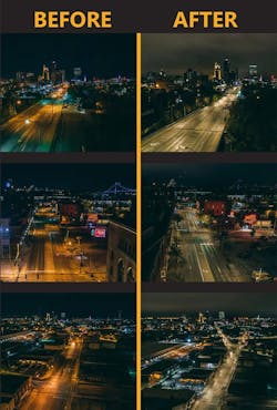 The City of Toledo, Ohio, recently embarked on a comprehensive streetlight upgrade to enhance safety and efficiency, installing 27,000 Evolve LED fixtures from Current. The new lighting significantly improved visibility and reduced crime rates, with one Central City area reporting a 57% reduction in major crimes. The city is also reducing expenditures on maintenance hours and replacement parts thanks to the fixtures’ reliability. [Ref. 1]