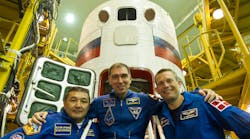 Danish astronaut Andreas Mogensen is making his second trip to the ISS, where a circadian lighting system could help his sleep pattern. He’s pictured here on the far right in September 2015 with astronauts Aidyn Aimbetov (left) from Kazakhstan and Sergey Volkov (middle) from Russia before launching from the Baikonur Cosmodrome in Kazakhstan. Next month’s launch is from NASA’s Kennedy Space Center.