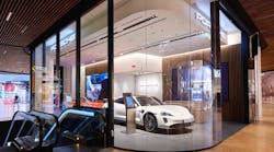 The Porsche Experience at Milan's CityLife Shopping District. (Photo credit: Image courtesy of Xicato.)